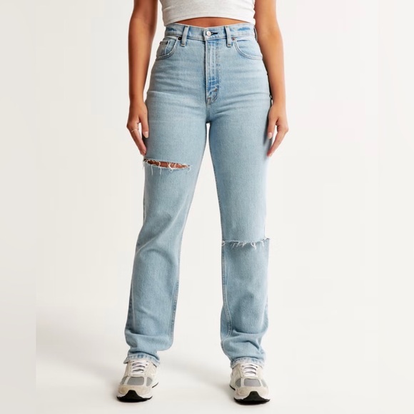 Abercrombie & Finch - Curve Love -Ultra High Rise 90’s Straight Leg Jean- - Picture 7 of 11